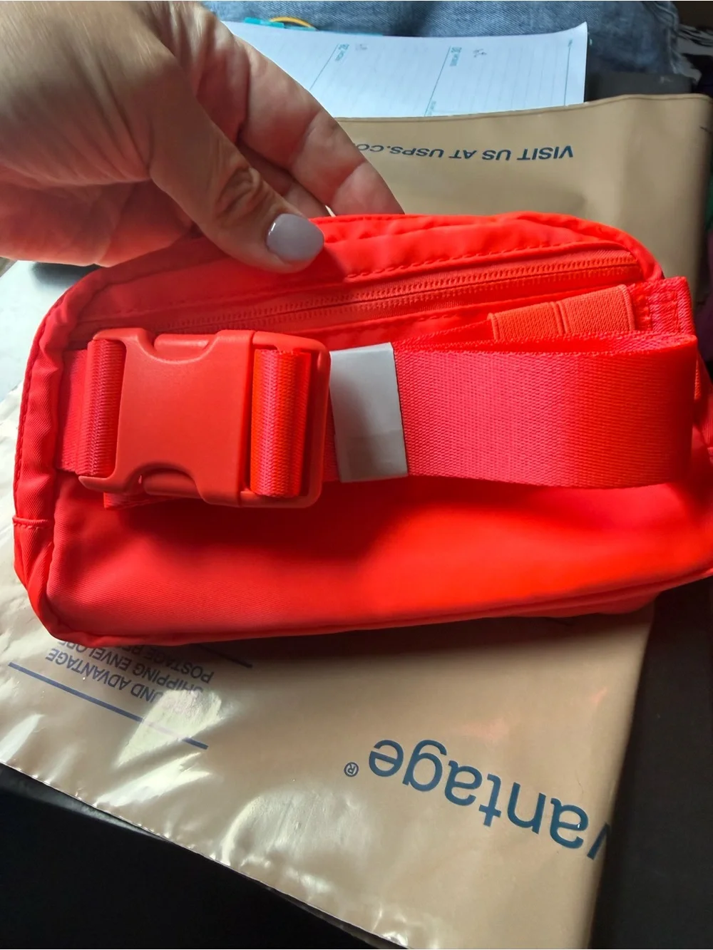 lululemon athletica rose color (bright Coral) everywhere belt bag